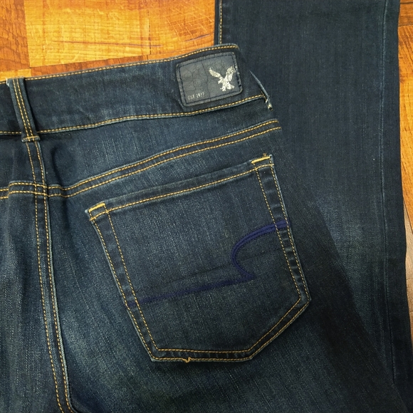 American Eagle Outfitters Denim Blue Jeans Super Stretch Artist Crop Women's 6R - Picture 6 of 7
